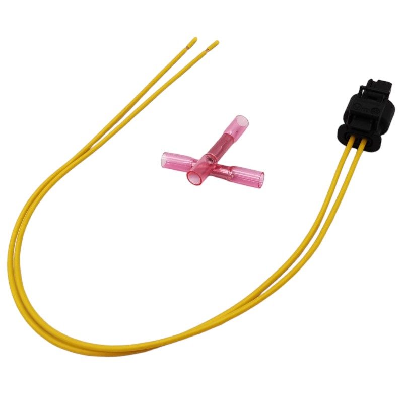 BMW 2-pin exhaust gas temperature sensor connector with wires BMW 2-pin exhaust gas temperature sensor connector with wires