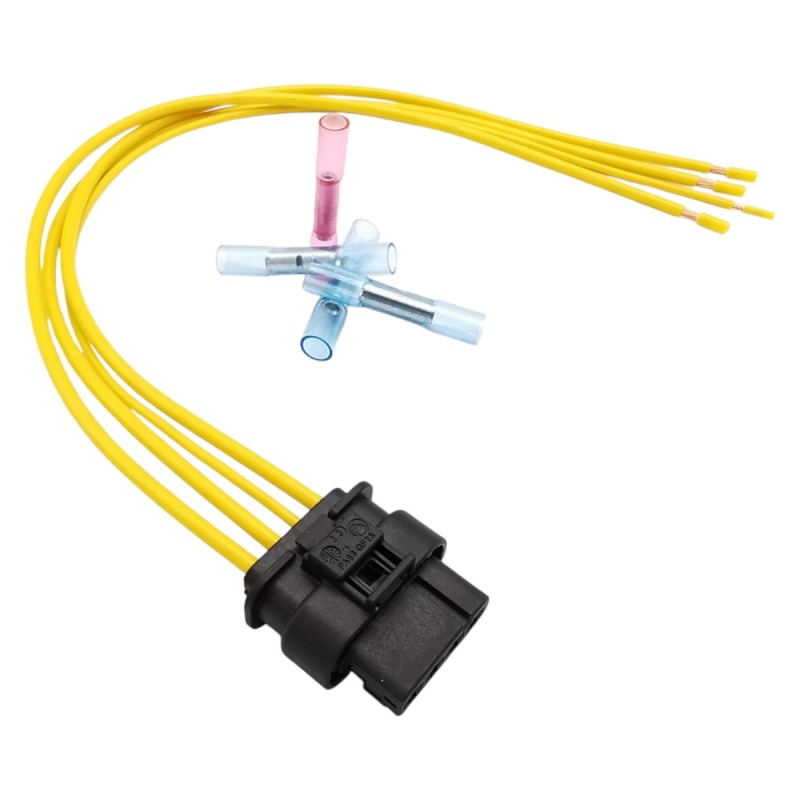 Wtyczka kostka silnika przednich wycieraczek BMW 4pin z kablami 9142105 Wtyczka kostka silnika przednich wycieraczek BMW 4pin z kablami 9142105